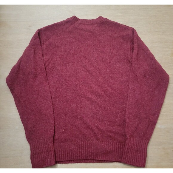 Pendleton Washable Wool Sweater Size Medium Mens Red 100% Wool Sweatshirt - Picture 4 of 10